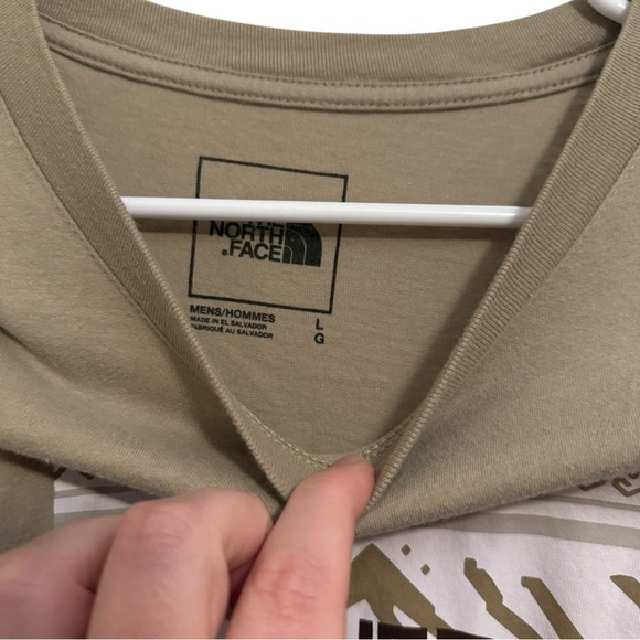 The North Face Mens Large T Shirt Brown Graphic Short Sleeve Casual Outdoor Tee - Picture 3 of 4